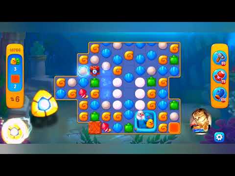 фишдом 2022  #  10766 уровень - прохождение без бустеров # Fishdom,   10766  level - no Boosters.