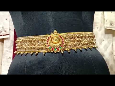 Rudra creation golden handwork lakshmiji traditional belt, s...
