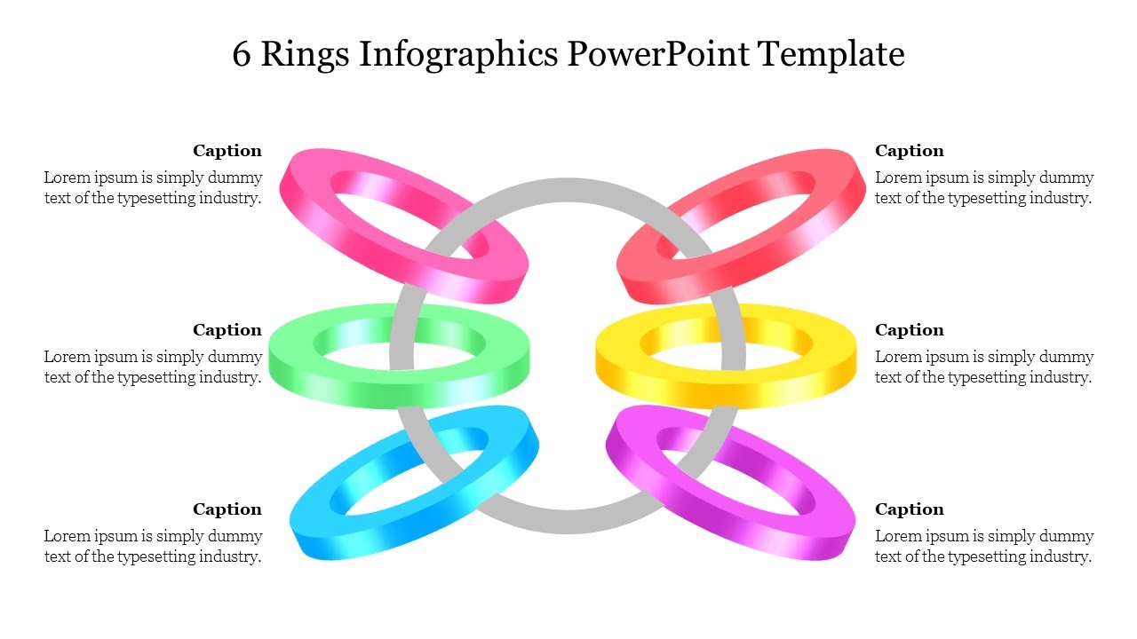 How To Do 6 Rings Infographics In PowerPoint Template