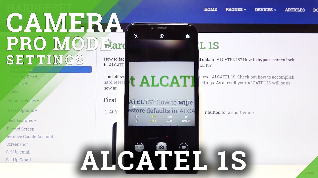ALCATEL 1S Camera Pro Mode