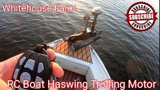 Installing the Aquos Haswing Bow Mount 55LBS Trolling Motor, Unboxing, And Use!
