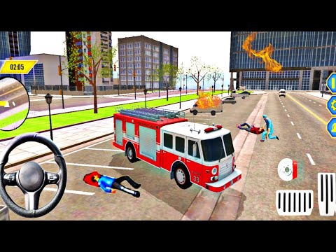 Rescue Fire Truck Simulator 3D - Emergency Firefighter Rescue Game - Android Gameplay #17