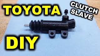 TOYOTA CLUTCH SLAVE CYLINDER Diagnose Remove & Replace tutorial! DIY 4x4 22R 22RE
