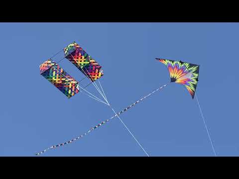 HQ Single Line Kites - Hargrave Box Kite Rainbow Mesh
