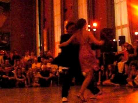  Juana Sepulveda  and  Mariano Frumboli  are  dancing  to  the  tango  "  Rodriguez Pena  "