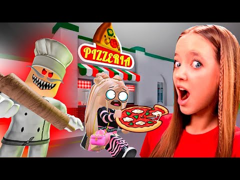 ESCAPE FROM THE EVIL CHEF IN ROBLOX! QUINKA GOT INTO THE CURSED PIZZERIA!
