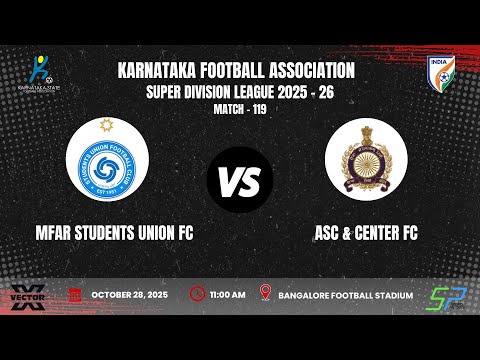 KSFA | SUPER DIVISION LEAGUE 2025 - 26 | ROUND - 13 | MFAR STUDENTS UNION FC VS ASC & CENTER FC