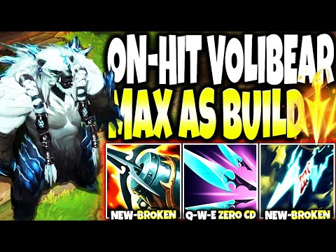 Meet the New Max ATTACK SPEED Volibear Navori Build ~ ZERO SEC Q-W-E CD ⚡🔥 LoL Volibear s13 Gameplay