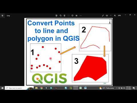 Convert points to line and polygon in QGIS