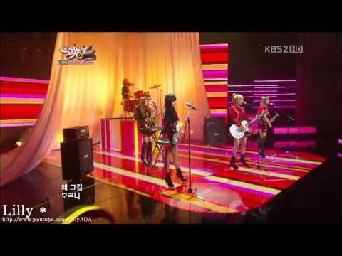 20121012 뮤직뱅크 Musicbank AOA_GET OUT (band ver.)