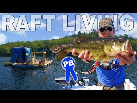 Catch and Cook Fish Chowder on Home Depot Tote Float- Day 5.5 of 7 Day WaterWorld Survival Challenge