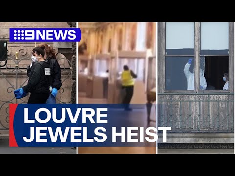 Priceless jewellery stolen during Louvre Museum heist in Paris | 9 News Australia