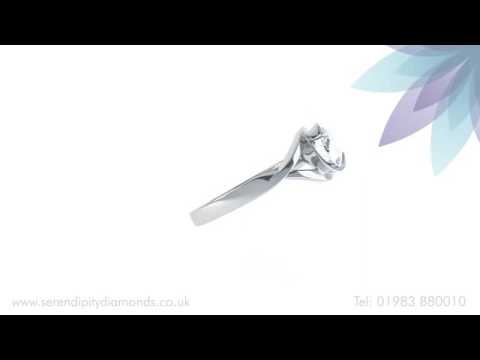 Spiral Bezel Round Solitaire Engagement Ring