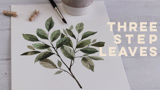 3 Simple Steps For More Realistic Watercolor Leaves