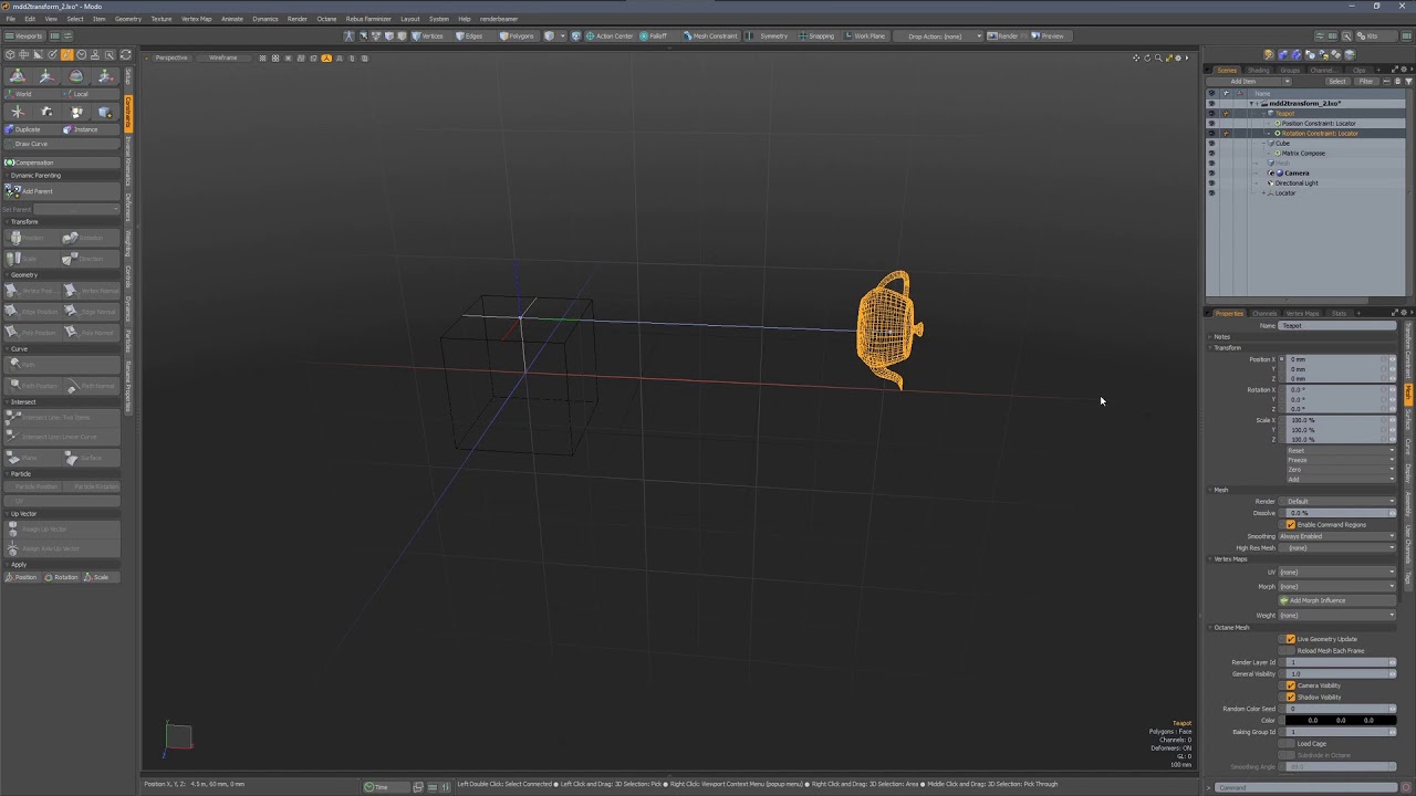 modo mdd to item transform