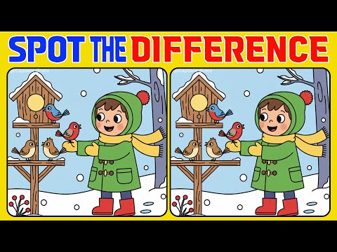 Fun Visual Brain Training, Spot the Difference, 5 Puzzles, 15 Differences (Normal)