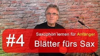 Saxophon lernen für Anfänger - Die Blätter