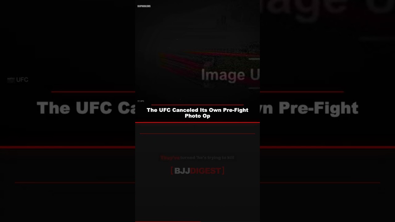 The UFC Canceled Its Own Pre-Fight Photo Op #Shorts