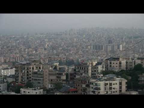 View of Beirut’s southern suburbs as US and Iran presidents sign ceasefire agreement