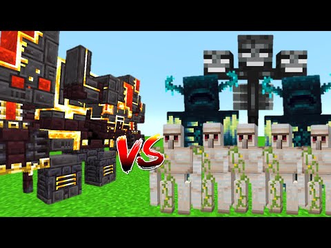 NEW REWORK NETHERITE MONSTROSITY VS VANILLA BOSSES - MINECRAFT MOB BATTLE