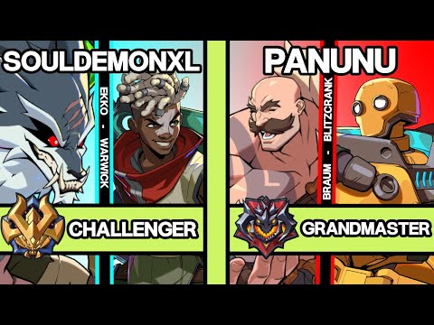 2XKO ▰ SOULDEMONXL (Ekko-Warwick) vs PANUNU (Braum-Blitzcrank) ▰ 2XKO Pro Replays