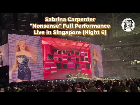 Sabrina Carpenter - NONSENSE (Full Performance) LIVE in SINGAPORE Taylor Swift The Eras Tour N6