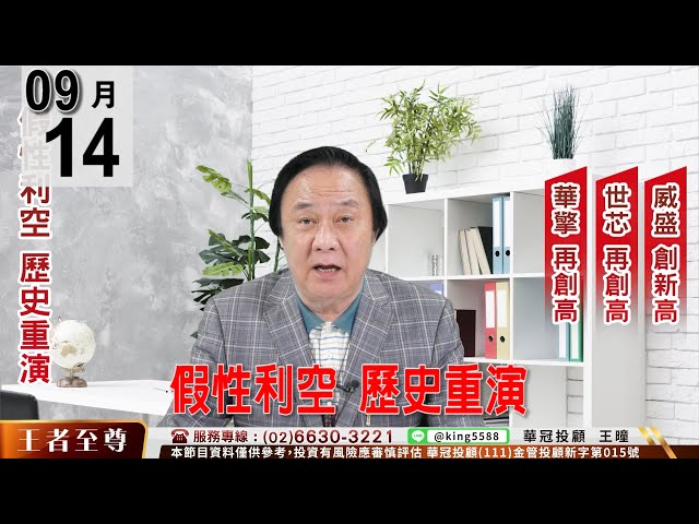 【王者至尊】 #王曈 0914《【假性利空  歷史重演】》#王曈 #王者至尊