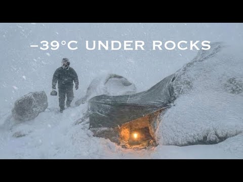 3 Days Surviving at −39°C Under Rocks | Extreme Cold Survival