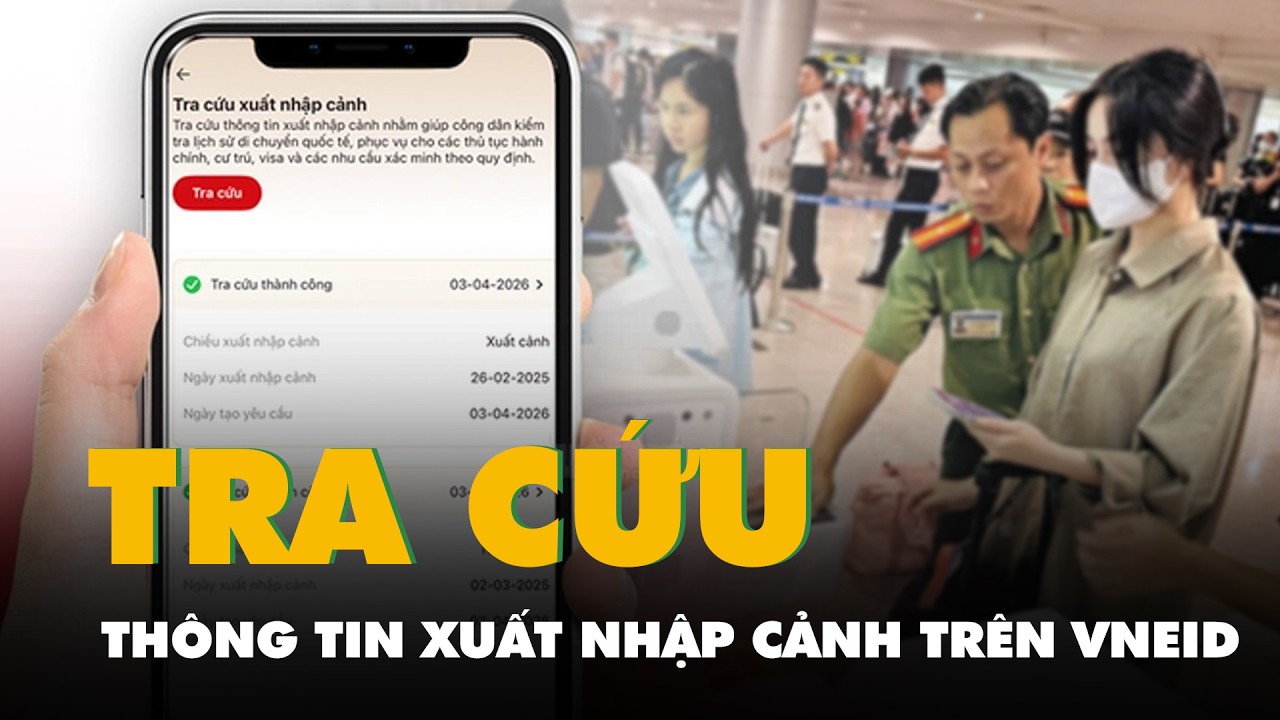 Cách tra cứu thông tin xuất nhập cảnh trên VNeID khi đi máy bay