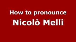 How to pronounce Nicolò Melli