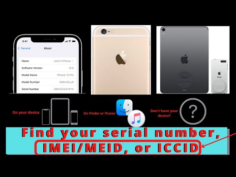 Find the Serial number, IMEI, MEID, or ICCID on your iPhone, iPad, or iPod touch
