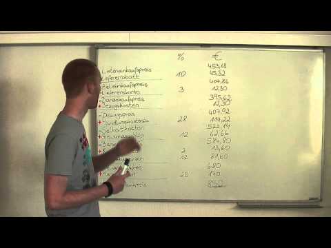 Handelskalkulation - Vorwärtskalkulation