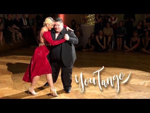  Alejandra Mantinan  and  Aoniken Quiroga  are  dancing  to  the  milonga  "  Maldonado  "  by  Pedro Laurenz  at  Munich International Tango Festival  in  2019