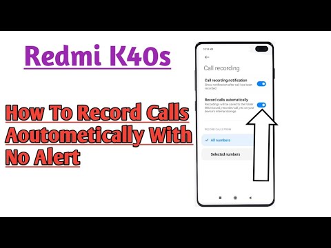 Redmi K40s || How To Use Call Recording Feature Bina Bataye Calls Record Kre