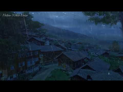 Fall Asleep Faster with Sweet Rain Sound in Park at Night   Nature Sounds for Sleeping   Relaxing