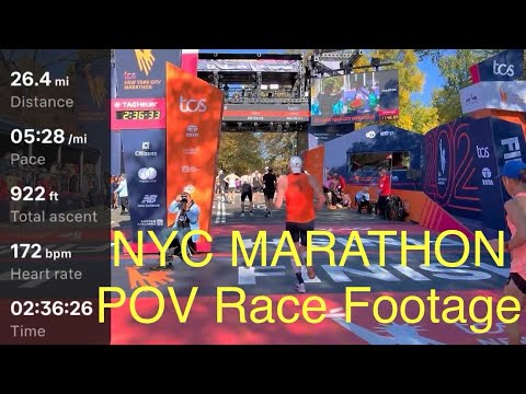 EXPERIENCE THE NYC MARATHON // Race footage (2:36 marathon)// World age group champs