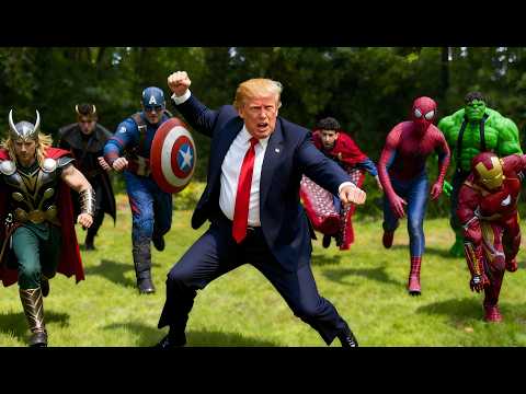 Donald Trump VS Avengers - Squid Game!