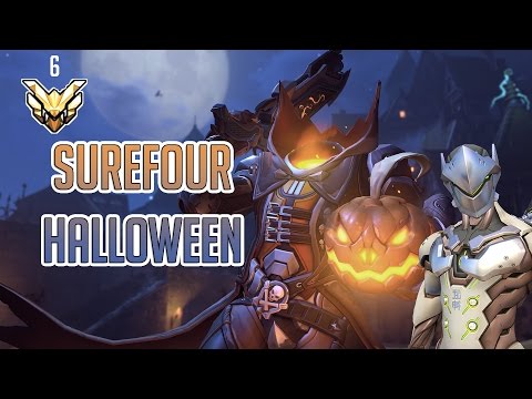 Surefour - Surefour Rank 6 on Halloween Hollywood (Genji, Reaper) - Overwatch Highlights #44
