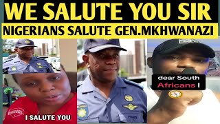 Download lagu Powerful Moment Nigerians Shows Massive Respect & Salute South African Police & Gen. Mkhwanazi  mp3