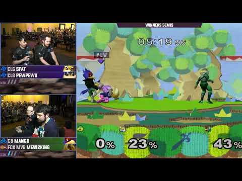 Smash'N'Splash 4 WINNERS SEMIS - CLG | SFAT + CLG | PewPewU vs C9 | Mang0 + FOX MVG | Mew2King
