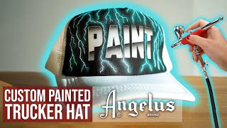 How To Create a Chrome & Lightning Effect | Custom Trucker Hat with Angelus Paints