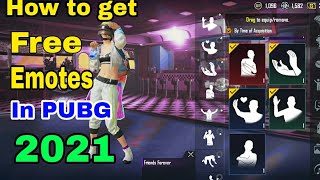 How To Get Emotes In PUBG Mobile 2021 | free Emotes in PUBG Mobile |PUBG Free Emotes .