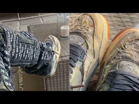 Ev Bravado Distressed AJ4's CLOSE LOOK