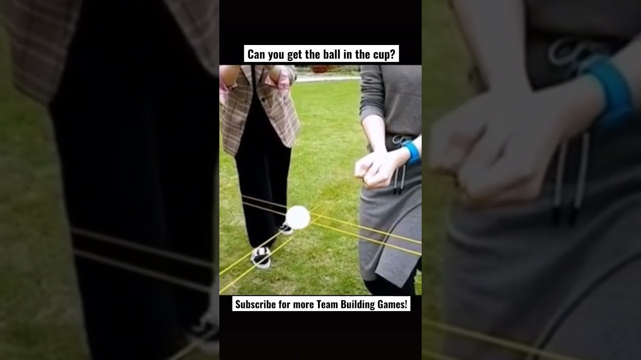 Get the ball in the cup 🏐Great Team Building Game! #teambuilding #teambuildinggame #teamgames