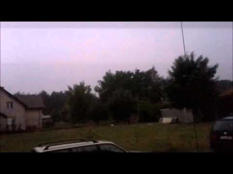 Nasze Slubice PL - oberwanie chmury i burza Ośno Lub