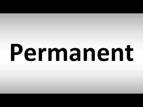 Part of a video titled How to Pronounce Permanent - YouTube