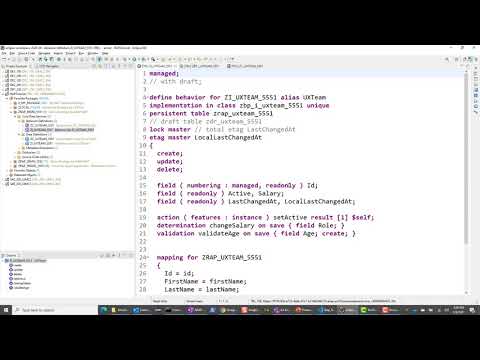 Part 6: ABAP RESTful Application Programming Model - Behavior Projection