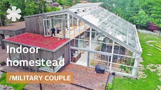 Couple raises family in self-sufficient homestead... inside a greenhouse