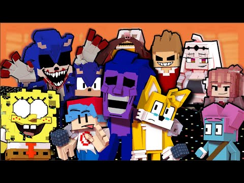 "Chasing" but everyone Sings it - Tails.exe x Friday Night Funkin' Minecraft Animation