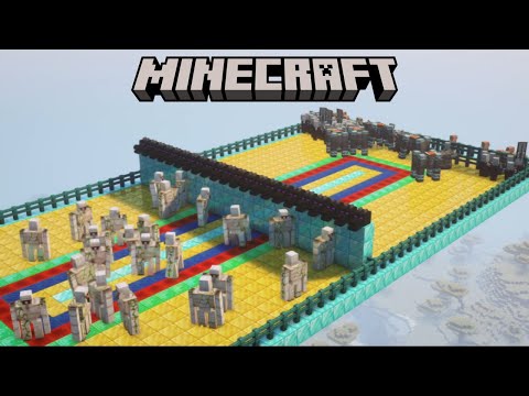 100 IRON GOLEMS vs 1000 PILLAGERS (in Minecraft)